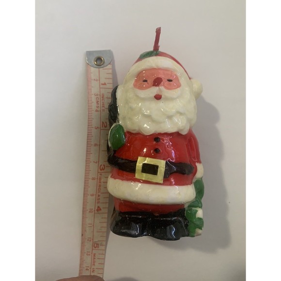 Vintage Christmas Character Candles  Mini Santa Snowman 1960's sealed Elf Works - Picture 3 of 12